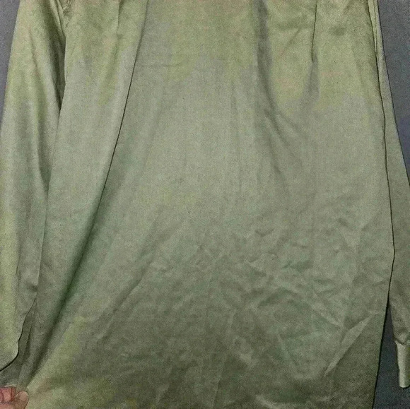 Geoffrey Beene Mens Long Sleeve Green Dress Shirt Size L - Picture 10 of 12